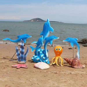 Décoration extérieure de la terre de l'océan statue de corail colorée grandeur nature figurine de la mer en résine pour le fournisseur d'événements maritimes - Product Image 4