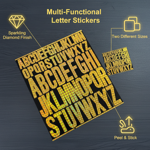 Factory-made Custom Colored DIY Letter Number Stickers Waterproof Self-adhesive Vinyl UV Coating Rectangular Personalized Name - Product Image 3