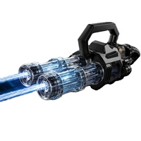 Pistol Air Semprot Air Bertenaga Super Dual Barrel Kapasitas Besar dengan Lampu LED, Hadiah Seru, Mainan Pistol Air yang Kuat