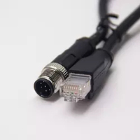 IP67A-coded câbles M12 mâle femelle 3 4 5 6 8 12 17 broches M12 Canbus sans blindage PVC connecteur de câble pour surmoulage 1M