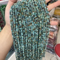 Perles de turquoise verte naturelle du Hubei de 2/3/4 mm, petites perles rondes vertes, perles de rocaille en vrac pour la fabrication de bijoux DIY