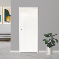 Porte en bois massif insonorisée et peinte, pour usage domestique, porte de séparation vintage simple pour chambre, portes coulissantes, portails coulissants