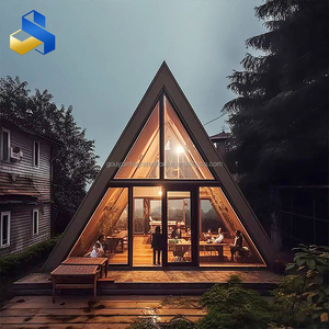 Structure en acier triangulaire préfabriquée, <span class=keywords><strong>maison</strong></span> de camping miniature à deux étages avec panneaux sandwich pour une installation rapide - Product Image 5