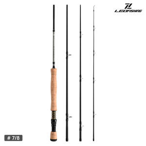 <span class=keywords><strong>Canne</strong></span> à pêche à la <span class=keywords><strong>mouche</strong></span> en fibre de carbone à 4 sections avec poignée en bois, action lente, <span class=keywords><strong>7</strong></span> <span class=keywords><strong>pieds</strong></span> (2,1 mètres), pour la pêche en lac et en ruisseau 5/67/8 - Product Image 3