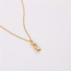Collar con Colgante Artístico de Rostro Humano en Acero Inoxidable Chapado en Oro de 18k, Joyería Creativa para Mujer - Product Image 3