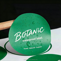 Autocollant rond en PVC pour emballage alimentaire, impression de logo personnalisé, pelliculage brillant, résistant à l'eau et à l'huile, découpe en vrac