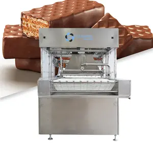 GUSU Chocolate Enrobing Production Line Chocolate Enrobing Machine Customize Cooling Tunnels biscuit Coating Enrober Machine