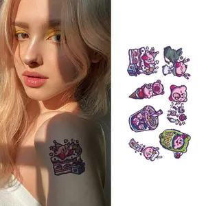 Bambini anime tattoo stampa a lunga durata tatuaggio finto Design alla moda trasferimento d'acqua corpo autoadesivo tatuaggio colorato temporaneo