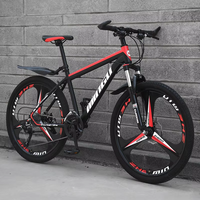 Vélos de montagne 26 pouces de haute qualité en gros d'usine, avec moyeu à 3 couteaux, frein à disque, amortisseurs et style vintage en acier