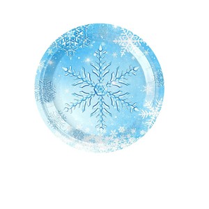 Artículos de Fiesta DAMAI Snowflake Wonderland, Platos, Servilletas y Vasos Desechables de Papel con Temática Invernal Azul y Blanco - Product Image 5