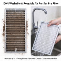 Filter Udara Panel Primer Lipat G4 yang Dapat Dicuci, Bingkai Aluminium, Pre Filter HVAC untuk Sistem Udara Segar & Pendingin Udara Sentral