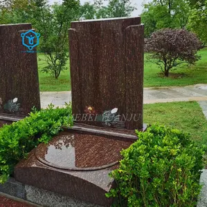 YUANJU Red marble and granite monument headstone