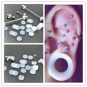 Disques de piercing en acier inoxydable plaqué PVD de 6 mm pour la prévention des chéloïdes |   Coussinets de piercing corporel doux, flexibles et hypoallergéniques - Product Image 2
