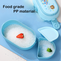 Boîte à lunch en plastique en gros à 3 compartiments et double couche pour enfants