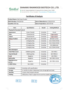 Fabrika kaynağı yulaf çim tozu/suyu tozu doğal organik yulaf çim tozu - Product Image 2
