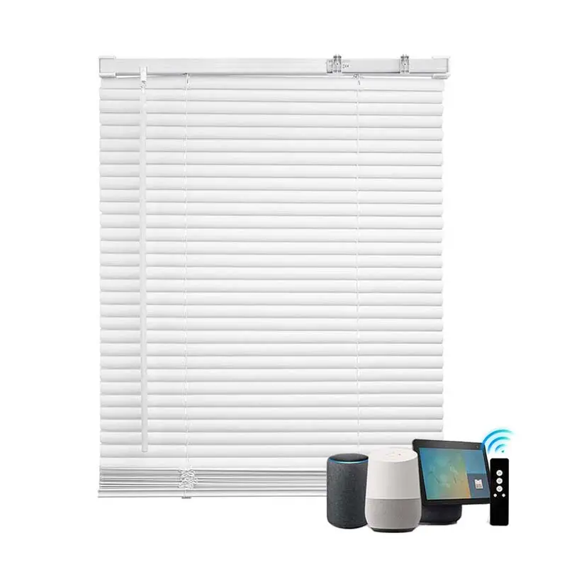 Luxury Blackout Motorized Venetian Blinds Window Venetian Blinds Motorized Aluminum Roller Blinds Electric French Window