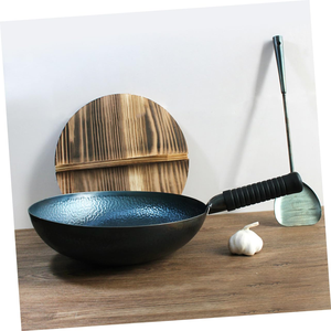 <span class=keywords><strong>Wok</strong></span> en fer authentique fait main, boutique officielle, poêle traditionnelle pour sautés, usage domestique, <span class=keywords><strong>wok</strong></span> noir non revêtu 5L Sole - Product Image 6