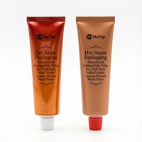 Tube en aluminium pliable pour sauce piquante, pâte de chili, salsa picante, tubes métalliques imprimés sur mesure
