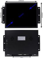 Moniteur industriel TFT 12,1 pouces 800x600 700 nit VS121ZJ01 avec port DVI VGA, haut-parleurs doubles intégrés, boîtier métallique