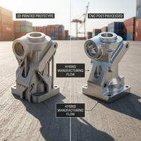 Service de fabrication hybride CNC et impression 3D de pièces métalliques personnalisées pour l'usinage de l'aluminium et des métaux précieux