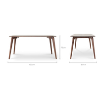 Table à manger en bois massif de style moderne, modèle FT 19110602, autre pays