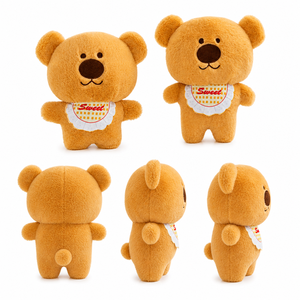 Jouets en peluche abordables en gros, Ours Bib Bear de dessin animé, adorables, 8 pouces, en polyester, pour machines à griffes et salles d'arcade - Product Image 1
