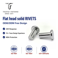 Rivets plats en acier TianFang pour panneaux d'équipements de construction, finition oxyde noir, devis rapide, fourniture OEM, commandes en gros