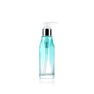 Botella Cosmética Transparente Verde de 100ml 120ml con Bomba para Lociones de Cuidado de la Piel, Bomba de Presión, Logotipo Serigrafiado, Color Personalizado - Product Image 1
