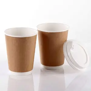 맞춤 인쇄 조절 골판지 커피 종이컵 소매 홀더 소매 플라스틱 컵 종이 컵