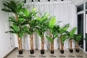 Faux aureca palmier vert Monstera bonsaï en plastique, fausses plantes d'olive artificielles pour la décoration intérieure et extérieure de la maison - Product Image 4