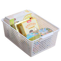 Panier de rangement rectangulaire en plastique creux, moderne et simple, grande taille, pour jouets d'enfants, rangement de cuisine, vente en gros Guangdong