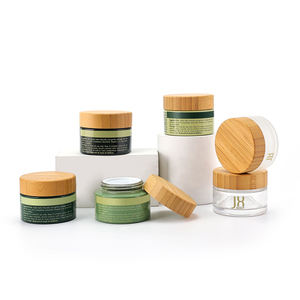 Frasco de vidrio con tapa de madera de bambú, frasco de vidrio de lujo, 30g, 50g, 20ml - Product Image 4