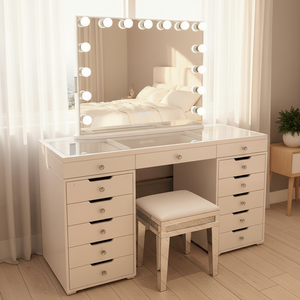 Tocador de Maquillaje con Espejo y Luces Moderno para Dormitorio de Venta al por Mayor de Fábrica - Product Image 3