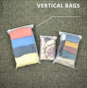 Sac d'emballage en plastique givré avec fermeture éclair PE/EVA, impression mate personnalisée, fermeture éclair polyvalente, pour vêtements - Product Image 3