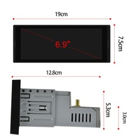 Autoradio Android 6,9 pouces avec Mirror Link, FM, GPS intégré, caméra de recul, stéréo, montage sur tableau de bord