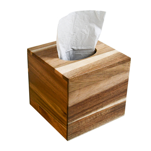 Caja de pañuelos personalizada de madera, soporte para cajas de pañuelos, caja de pañuelos de cartón extraíble para sala de estar - Product Image 1