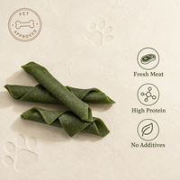 Friandises dentaires pour chiens en rouleaux d'algues riches en protéines OEM – Haleine fraîche, collations quotidiennes saines, friandises naturelles pour animaux de compagnie pour toutes les races