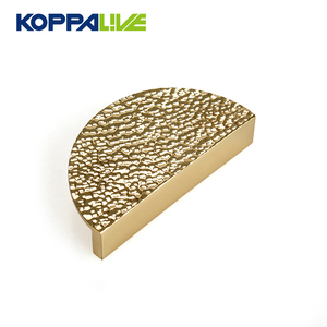 Koppalive nordico maniglia armadio cromato nichel ottone minimalista porta dell'armadio cassetto martellato circolare maniglia a mezza luna - Product Image 6