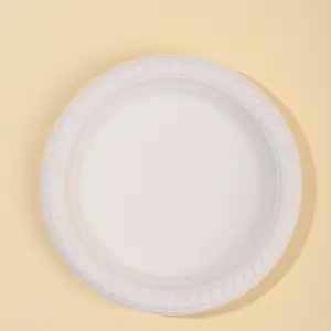 Hot Sale 7 /7.5 Inch Eco-friendly Biodegradable Cornstarch Sandwich Plate Disposable Food Dish Dinnerware for Wedding