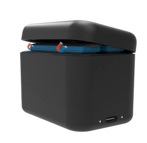 Casing Pengisi Daya Baterai Ganda untuk Kamera Aksi Insta360 X4, Kotak Penyimpanan Charger <span class=keywords><strong>USB</strong></span> C, Aksesoris Fotografi Vlog dan Perjalanan yang Ringkas - Product Image 3
