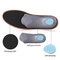 Semelles orthopédiques en cuir, latex antibactérien, charbon actif, soutien de la voûte plantaire, pour pieds plats, hommes et femmes, soin des pieds