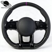 Volant en cuir haut de gamme sur mesure avec bordure en fibre de carbone pour Mercedes-Benz W205W213 C257 CLS C190 W46117 W166 W177 W213