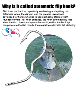 12 cái/túi loại mới được khoanh tròn của móc cá lật tự động cho các phụ kiện đường ống để ngăn chặn sự đảo ngược và cá chạy - Product Image 6