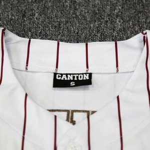 Venta al por mayor clásico rayas Softball uniforme personalizado digital impreso retro béisbol desgaste número hombres béisbol Jersey - Product Image 4