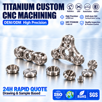 Cadres et boutons de fidget spinner en titane de grade 5 sur mesure, usinage CNC de précision, EDC, OEM, ODM