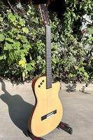 Aiersi Electric Classical Guitar Silent Travel 6 String Musical Instrument Built in Effect Nylon String Portable