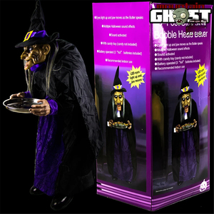 Maison hantée mécanique électrique géante d'Halloween avec Salle Secrète, Zombie Dieu de la Mort, Sorcière, Factice et Vieil Homme, à commande vocale et à détection - Product Image 3
