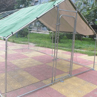 Gallinero Moderno Galvanizado de 6*3*2 Metros con Cubierta Impermeable para Jardín