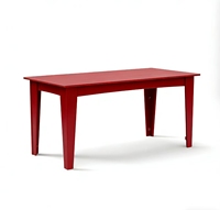 Table de salle à manger extérieure moderne en plastique HDPE durable, rouge écarlate, pour mariages, événements, écoles, parcs, hôtels – Grande taille – Offre spéciale