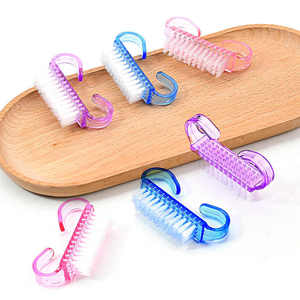 Mini brosse à ongles en acrylique avec manche en plastique, outil de nettoyage anti-poussière pour pédicure - Product Image 5